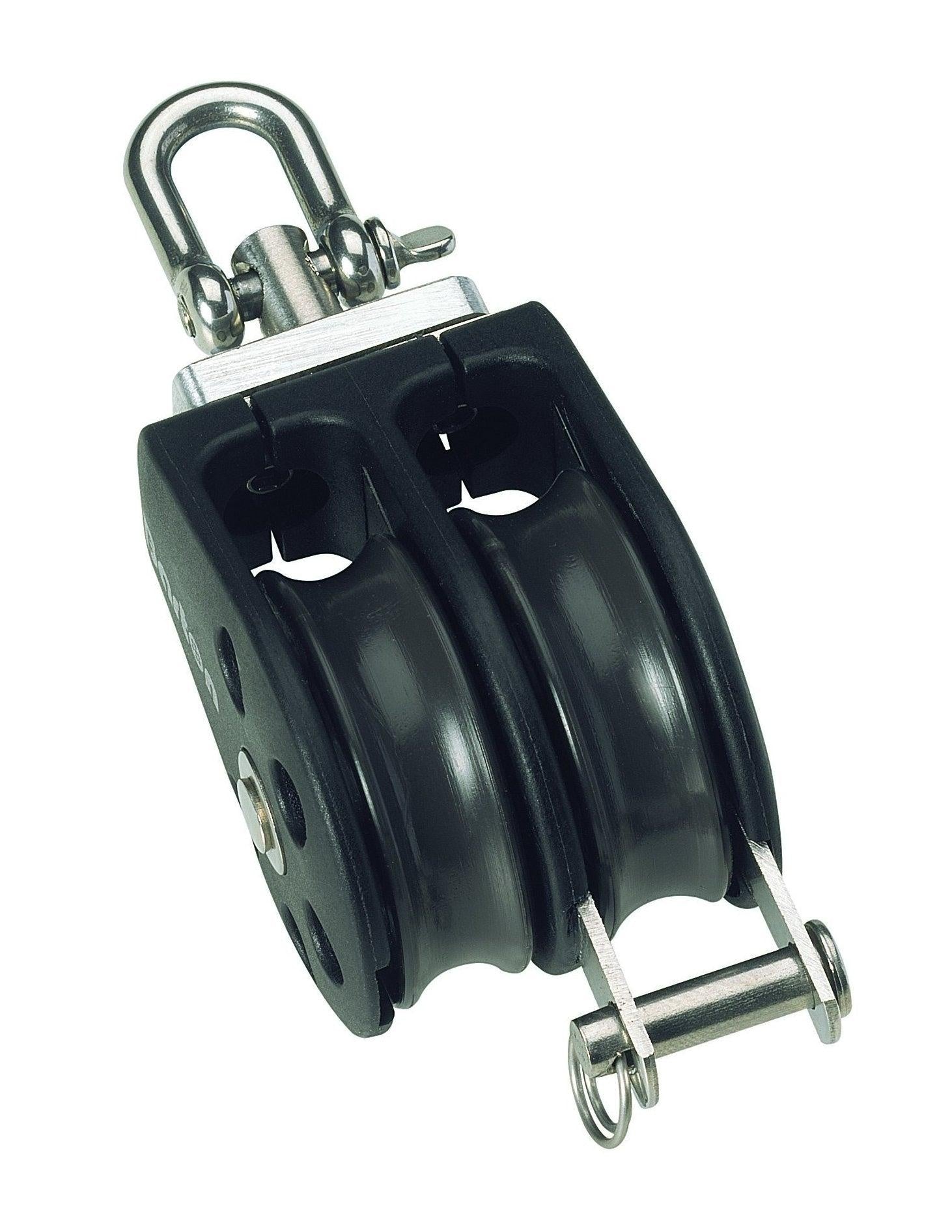 Barton Double Pulley Block with Swivel & Becket, Series 2